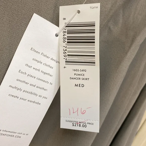 New! Eileen Fisher Silk Blend Dancer Skirt - Picture 5 of 6